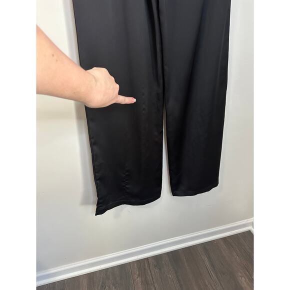 Ramy Brook Adaline Jumpsuit Size 8 Wide Leg, Lace Top One Shoulder - Picture 8 of 10